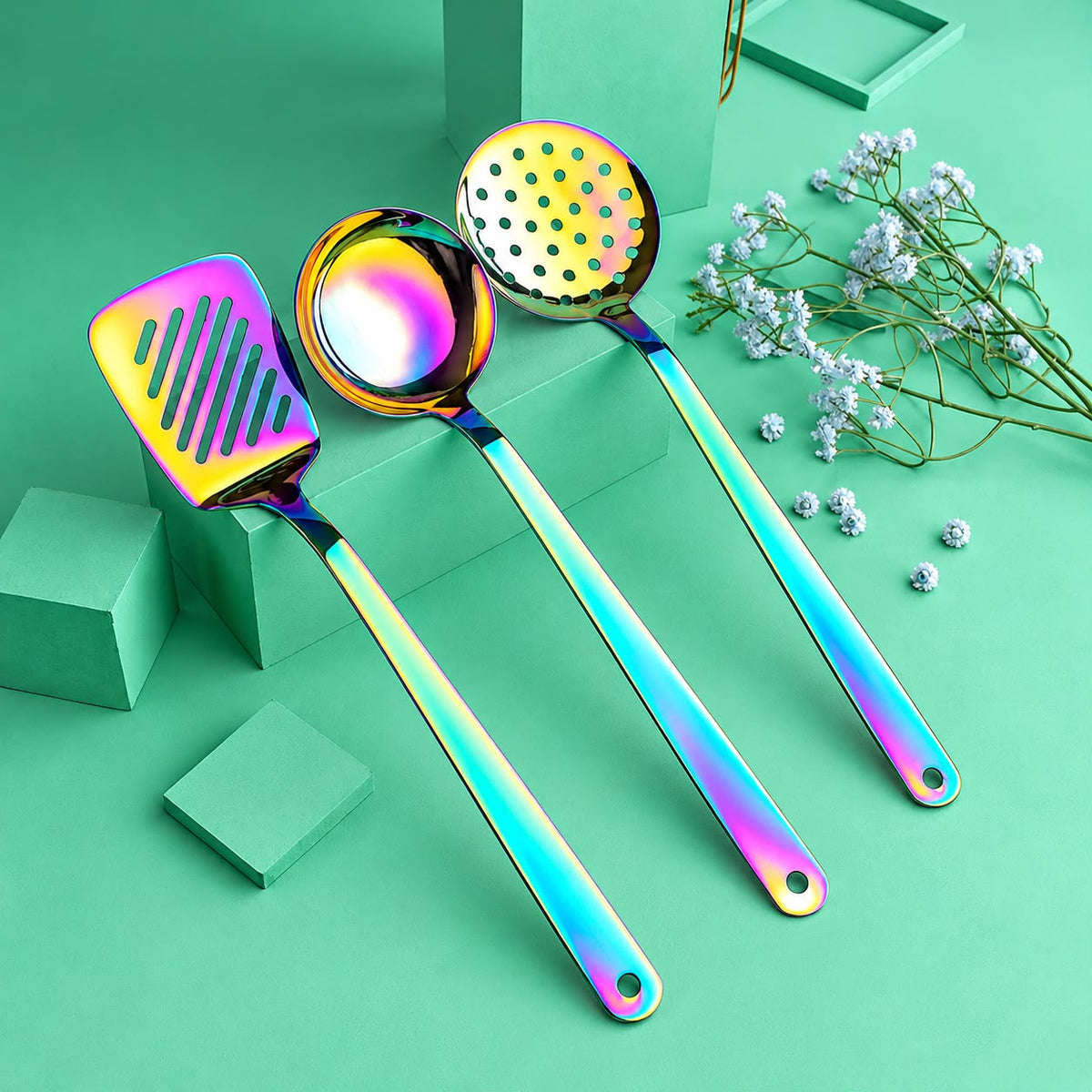 Stainless Steel Kitchen Utensil Set – 6 Piece Cooking Tools
