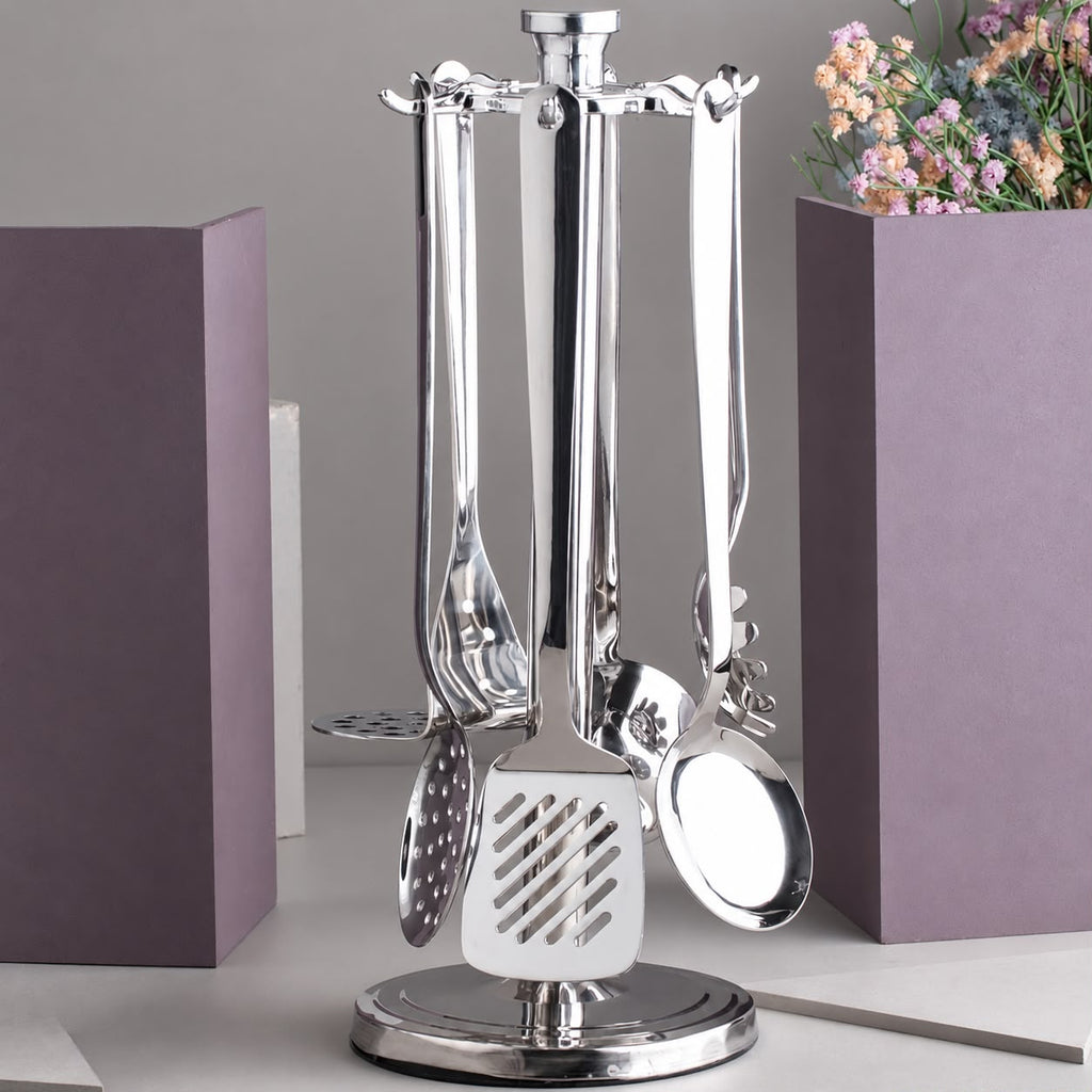 Stainless Steel Kitchen Utensil Set – 6 Piece Cooking Tool
