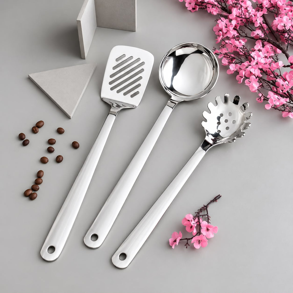 Stainless Steel Kitchen Utensil Set – 6 Piece Cooking Tool