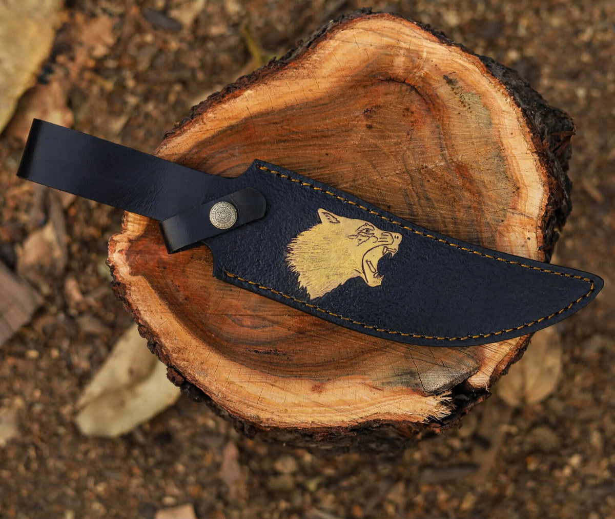 Handcrafted Stag Antler Handle Bowie Knife – Eagle Head Carved Handle