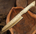 Custom Engraved Fixed Blade Knife – Handmade Damascus Steel Outdoor Knife with Personalized Blade